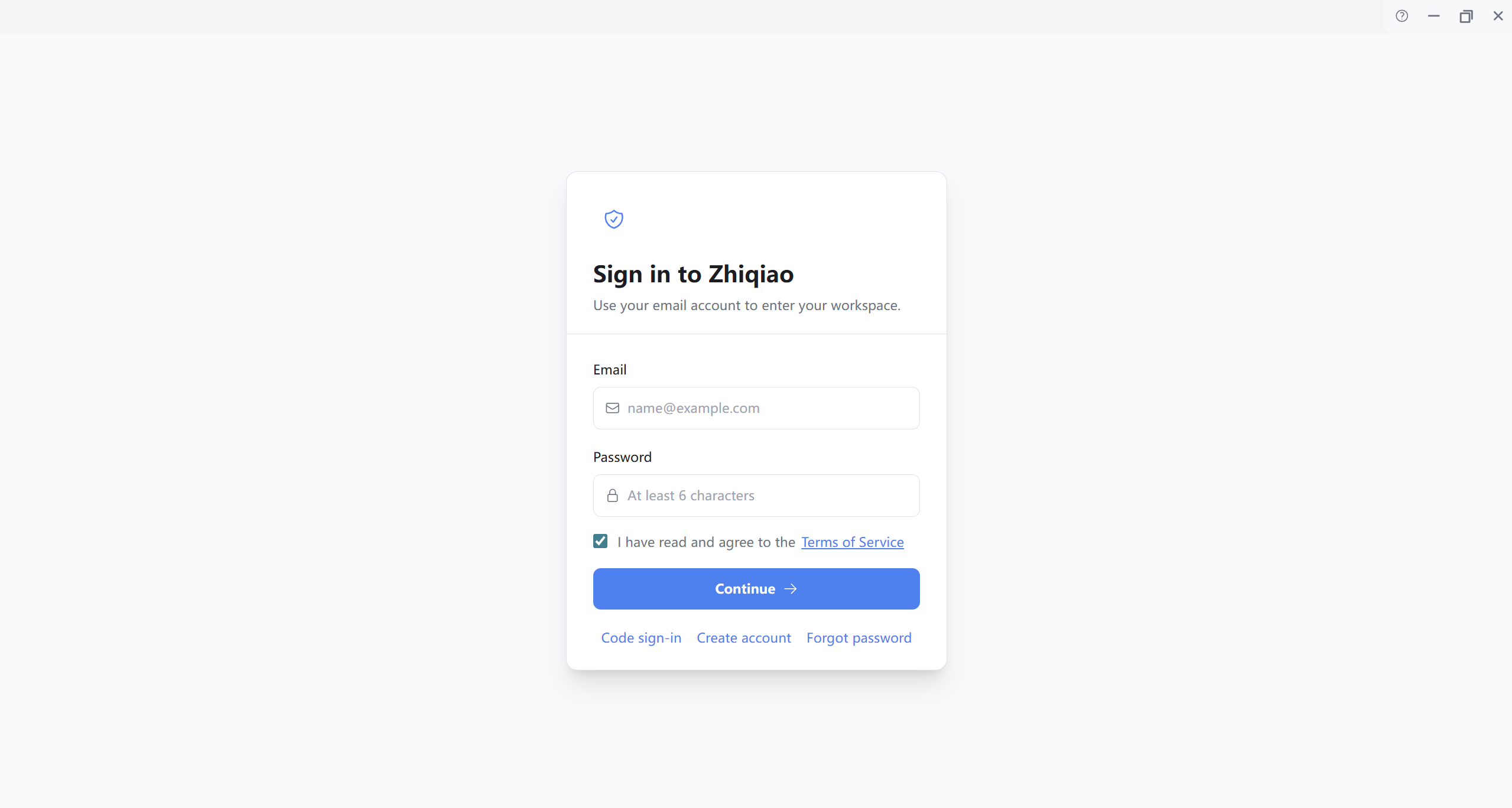 Password sign-in